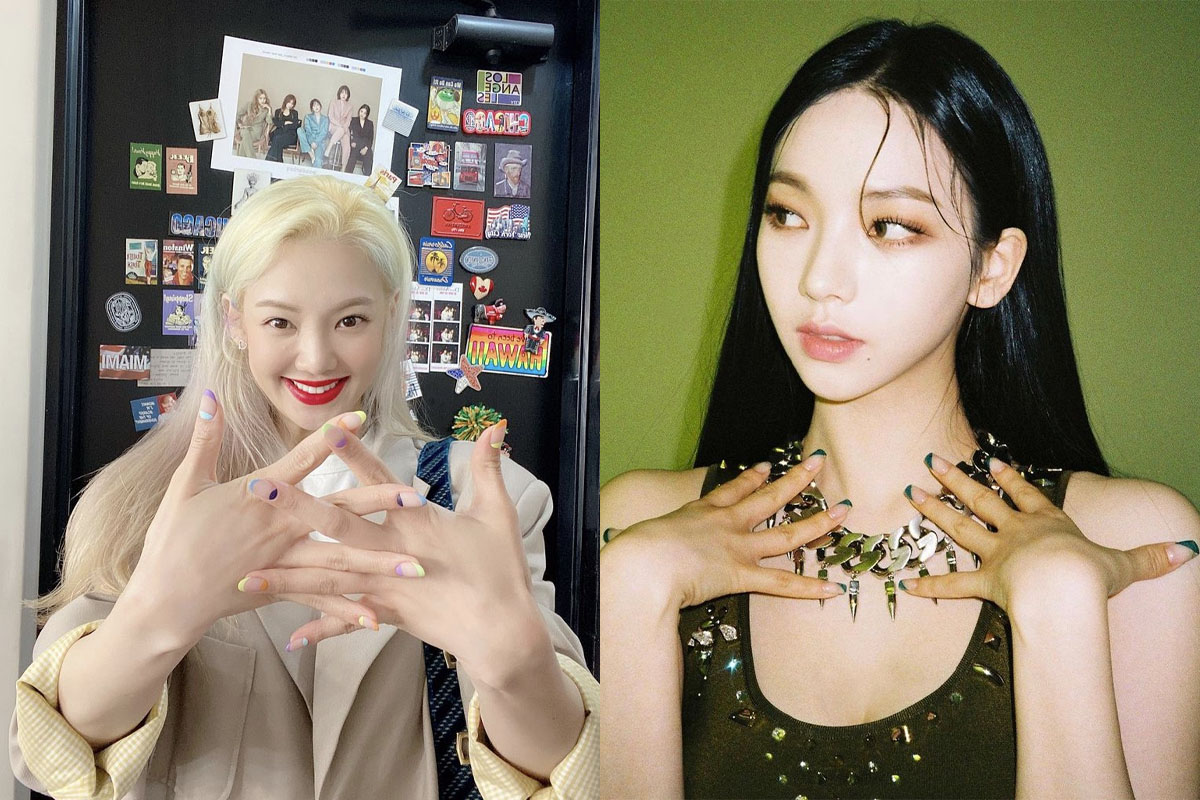 mẫu nail đẹp hyoyeon, aespa