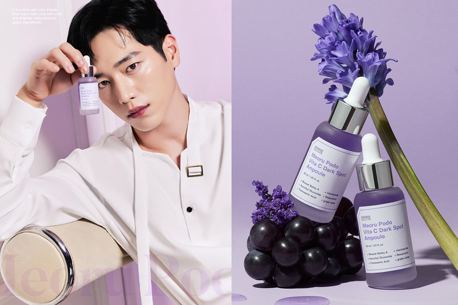 Sungboon Editor 山葡萄維他命C美白安瓶，展示其美白祛斑效果