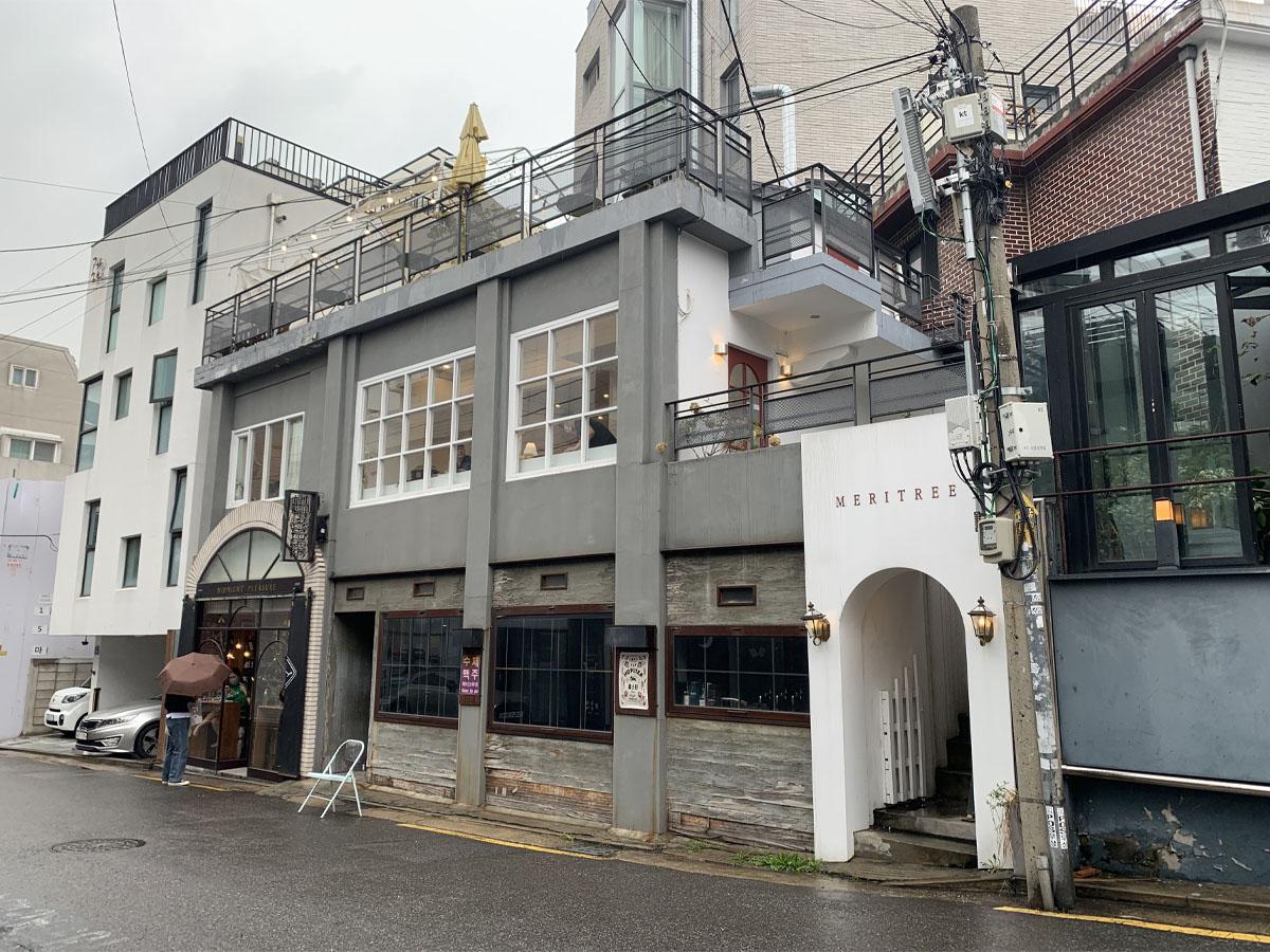 MERITREE、延南洞、延南洞カフェ、ソウル、クロッフル、ルーフトップカフェ