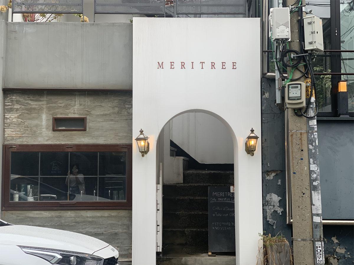MERITREE、延南洞、延南洞カフェ、ソウル、クロッフル、ルーフトップカフェ