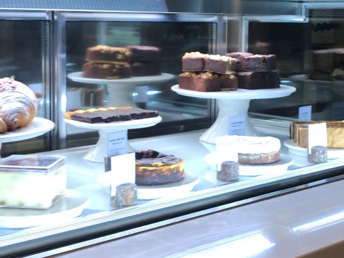 A display of desserts available at Wake & Bake.