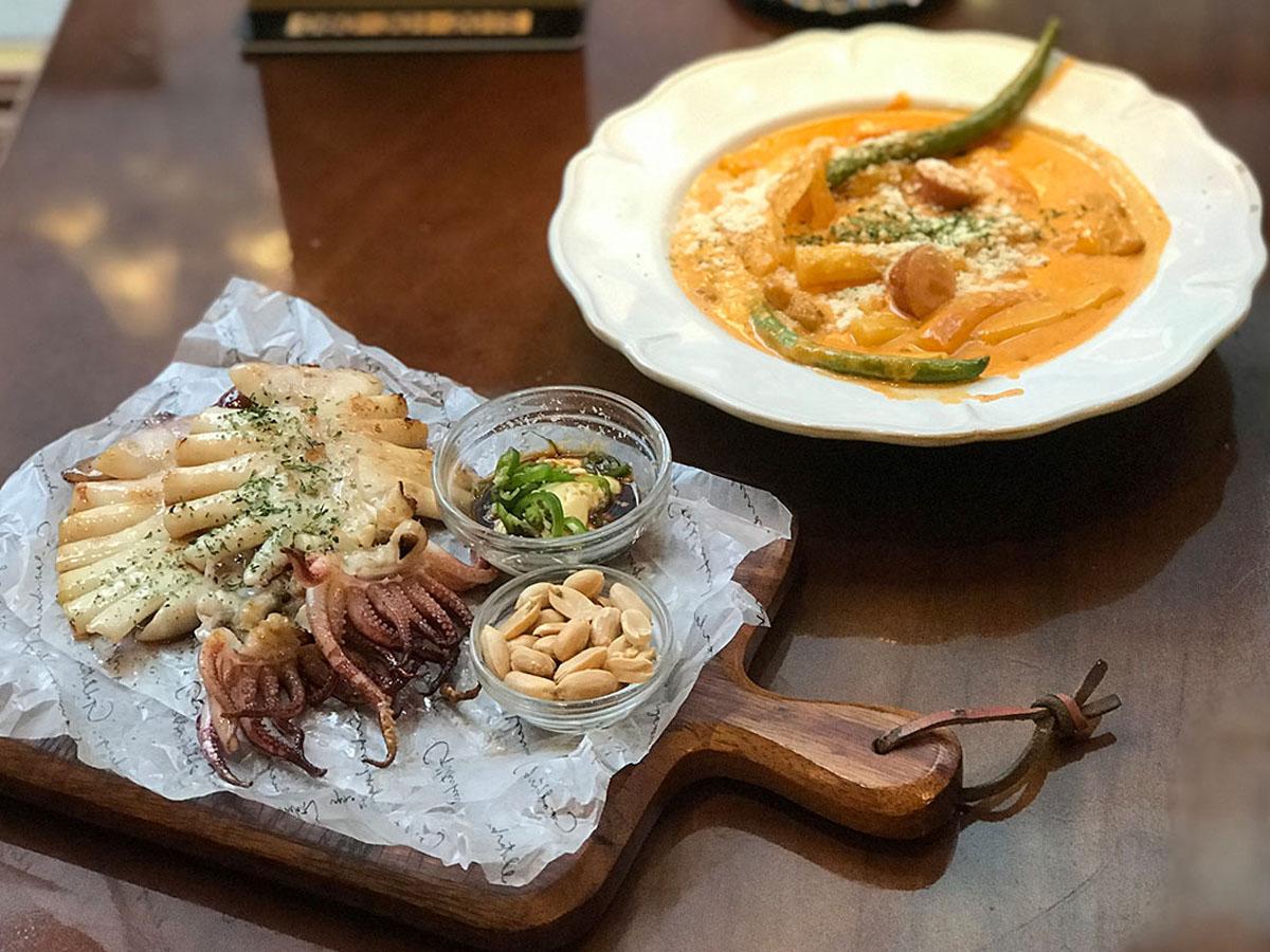 新沙洞グルメ、クムビョルメッチュ、ソウル、ビール、イカ、トッポッキ