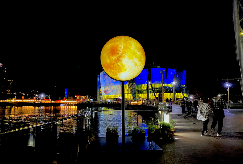 韓国、ソウル、盤浦漢江公園、盤浦大橋、レインボー噴水