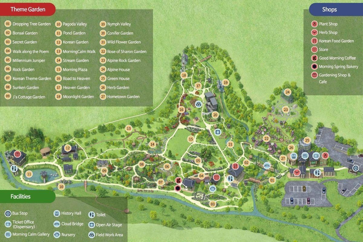 sơ đồ của  The Garden of Morning Calm, gapyeong, gần đảo nami