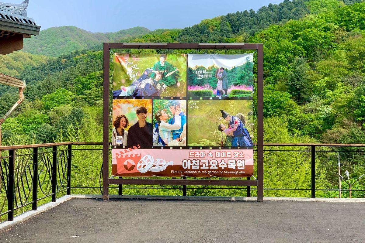 các phim đã quay ở  The Garden of Morning Calm, gapyeong, gần đảo nami