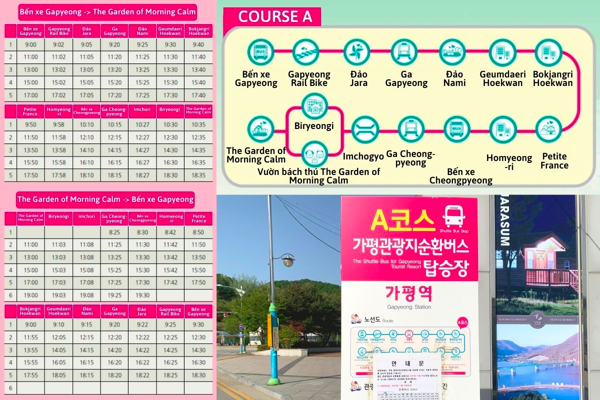 lịch chạy Gapyeong City Tour Bus