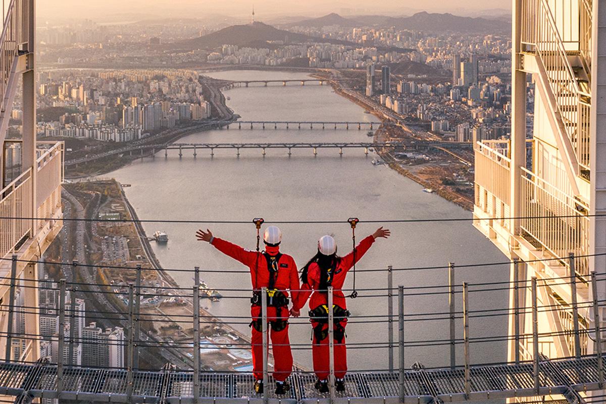 韩国 首尔 蚕室乐天塔 体验 高空
