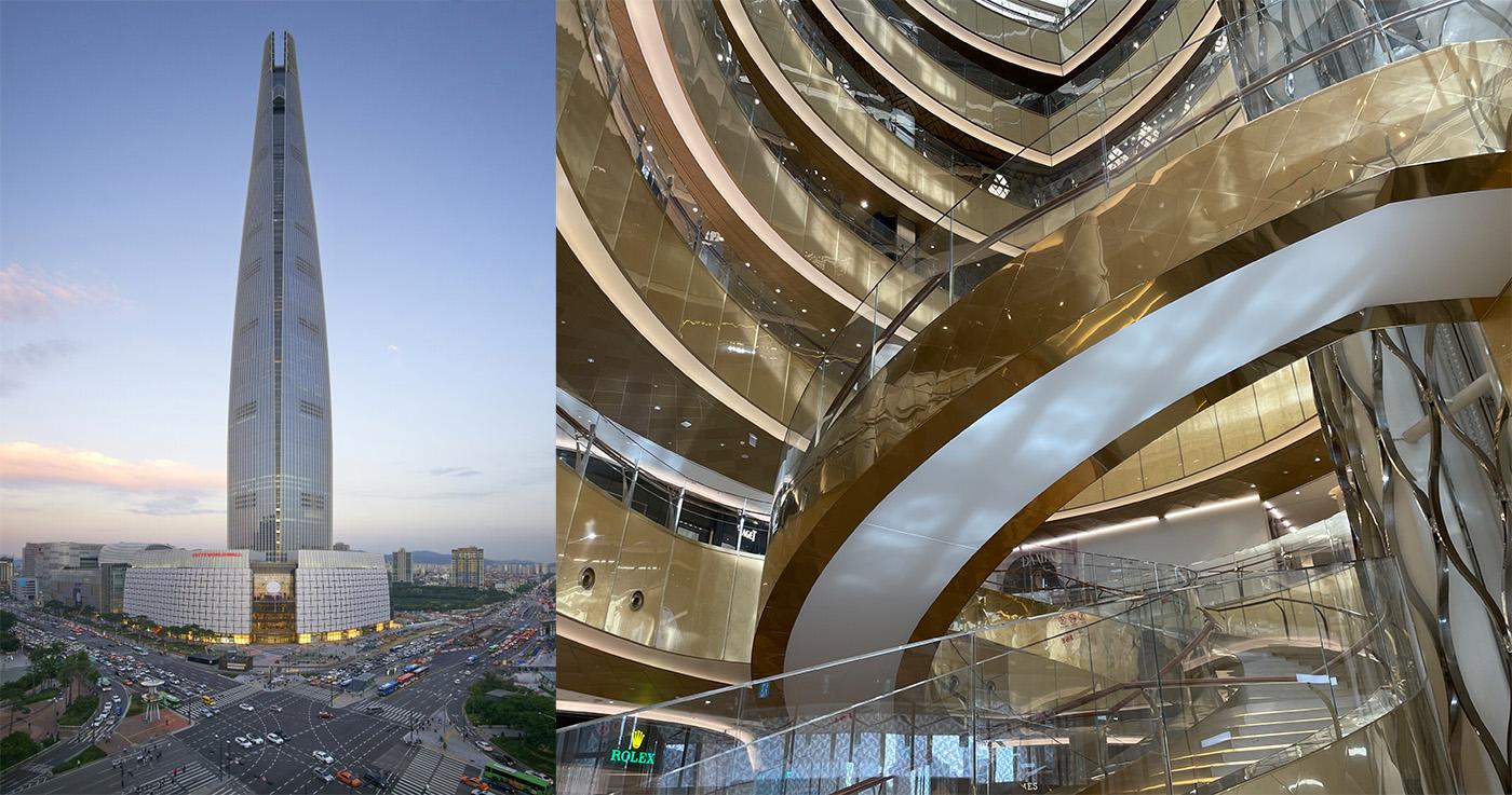 ล็อตเต้เวิลด์ทาวเวอร์ Lotte World Tower (Shopping Mall & Avenuel & Seoul Sky)
