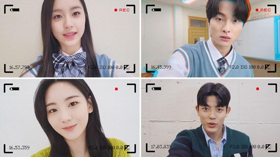 Netflixシリーズ「今、私たちの学校は…」シーズン2出演者たちのビデオメッセージ、4人の学生役のキャストがDIYスタイルで自撮りをしている様子