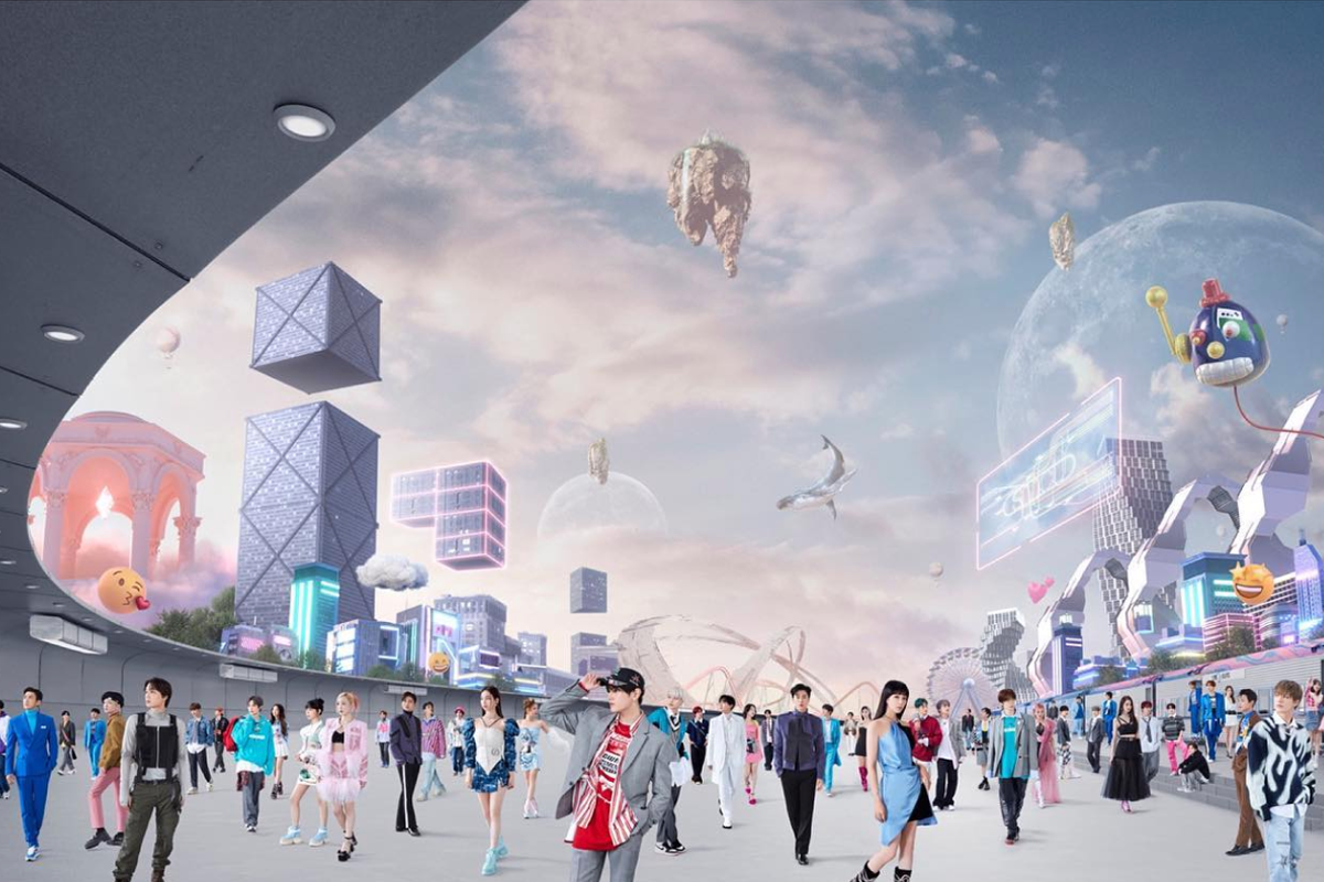 SM娱乐公司的一位艺人正在进行音乐表演