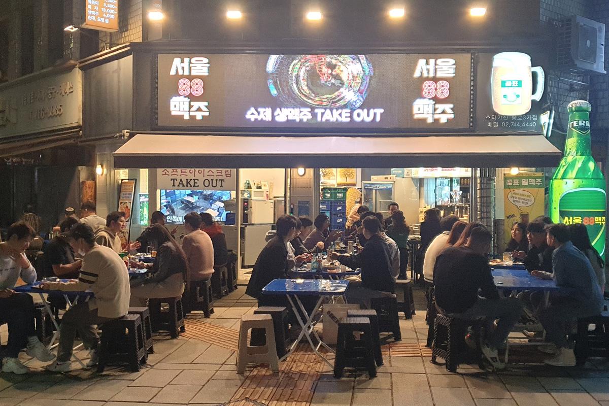 韓国、韓国旅行、韓国観光、ソウル、ソウル旅行、韓国グルメ、韓国居酒屋、韓国ビール、ソウル88ビール、仁寺洞、益善洞、鍾路3街、ピメク