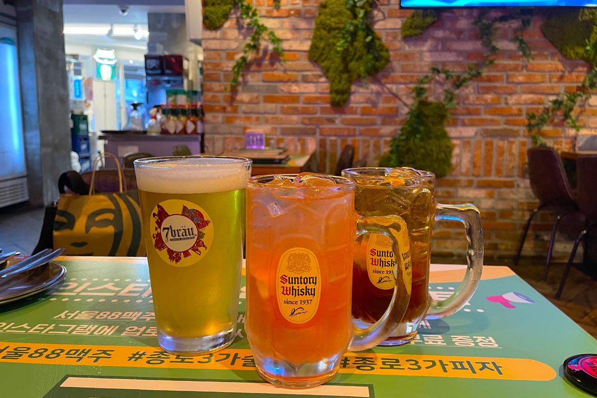 韓国、韓国旅行、韓国観光、ソウル、ソウル旅行、韓国グルメ、韓国居酒屋、韓国ビール、ソウル88ビール、仁寺洞、益善洞、鍾路3街、ピメク