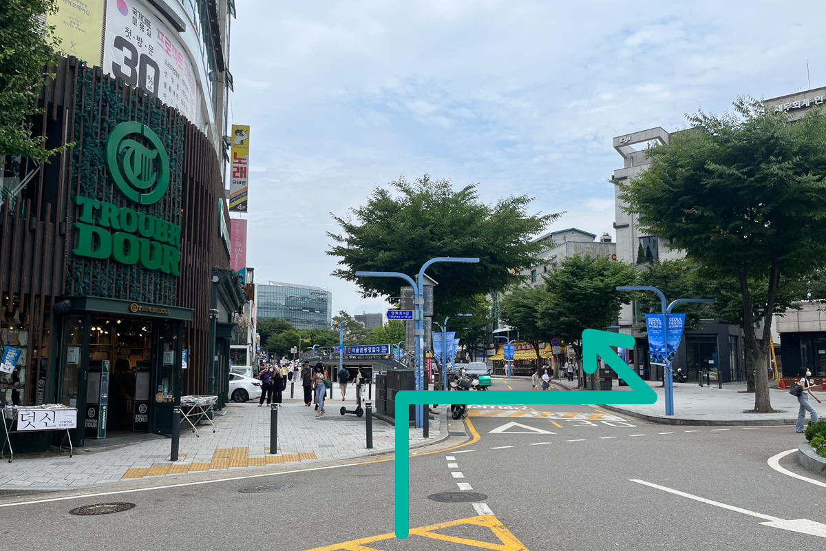 弘大找換店「Money Box」前往方法