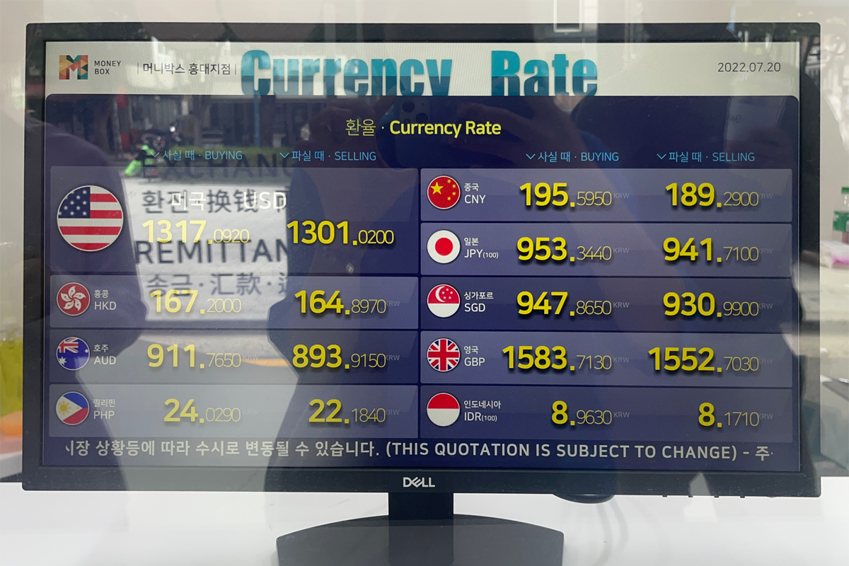 弘大換錢 Money Box 匯率 