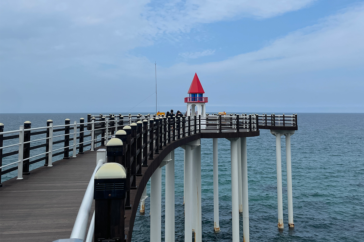 二加里港附近風景，鄰近的灘頭和樹林一覽無餘。