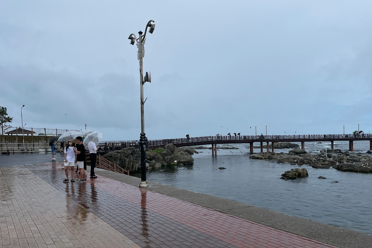 포항의 해맞이광장에서 '상생의 손'을 바라보며 카메라 앵글을 통해 담아낸 풍경