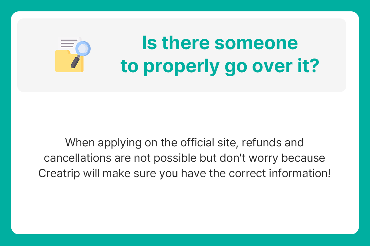 Изображение, объясняющее процесс проверки Creatrip для точных заявок на K-ETA.