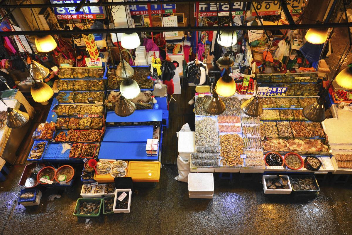 Tour gastronómico por el mercado de pescado de Noryangjin