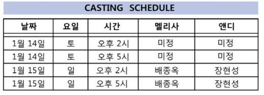 韓国ソリ文化の殿堂で行われる演劇「ラブレター」全州公演のキャストスケジュール