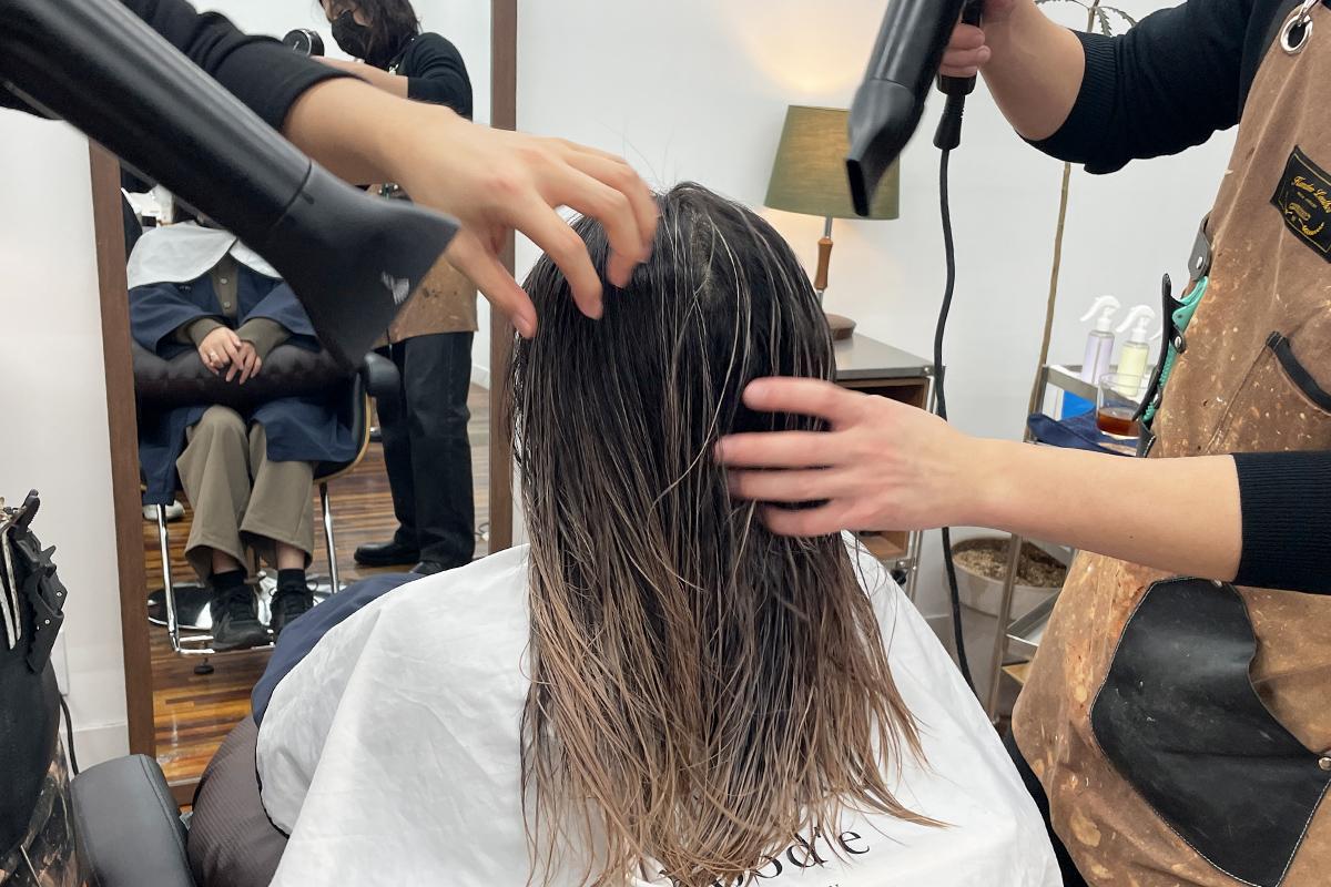 韓国ヘアサロン 龍山 mood'e ソウル 韓国美容 K-beauty オンブレ バレイヤージュ グラデーションカラー