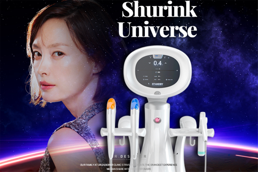 提拉加强仪器前后对比照片，展示了提升效果