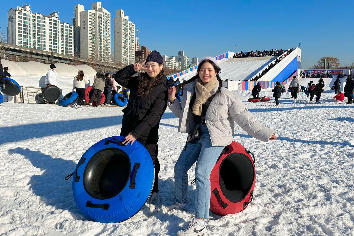 sân trượt tuyết công viên Ttukseom Hangang