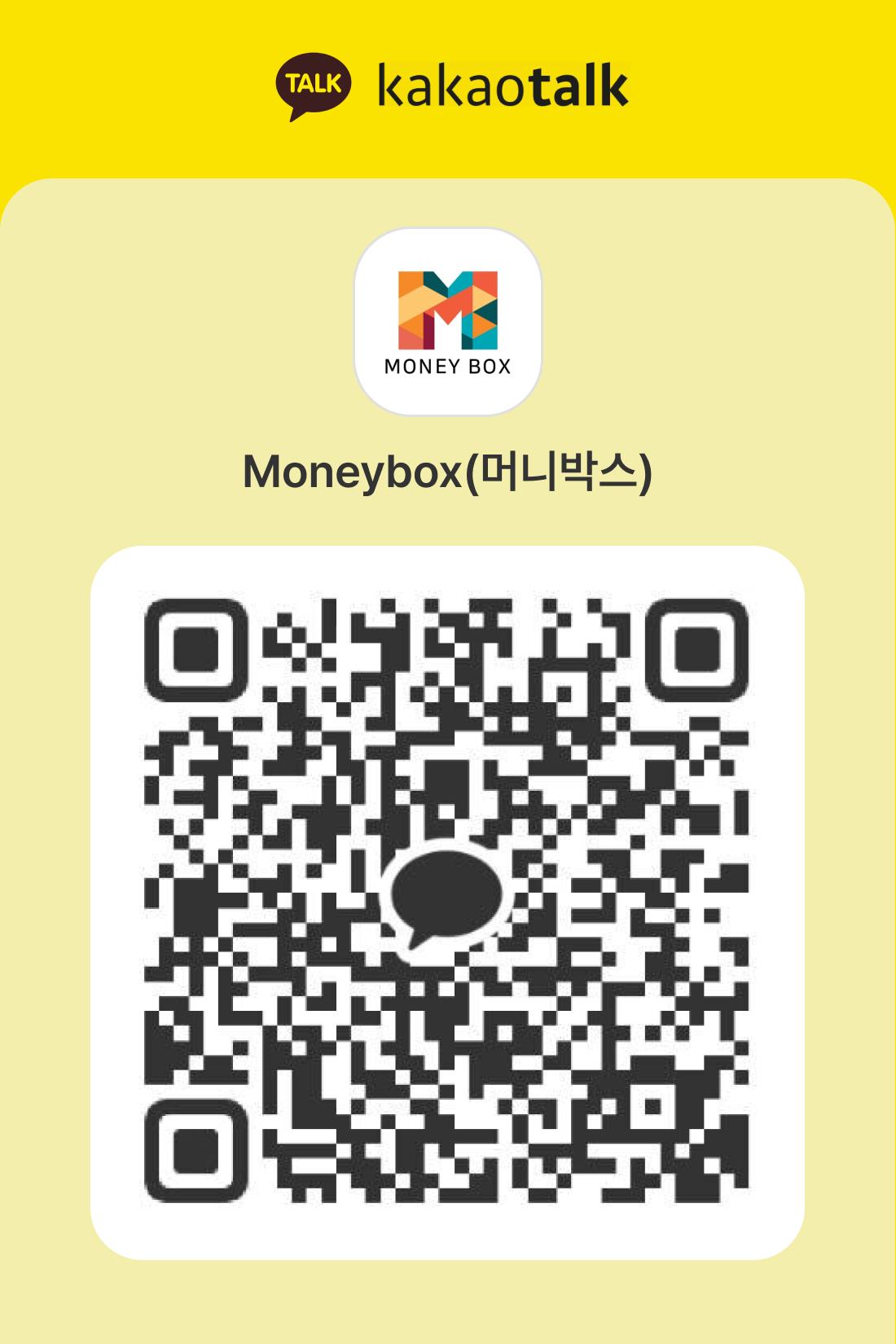 KakaoTalk應用程序上的Moneybox聯絡二維碼圖像