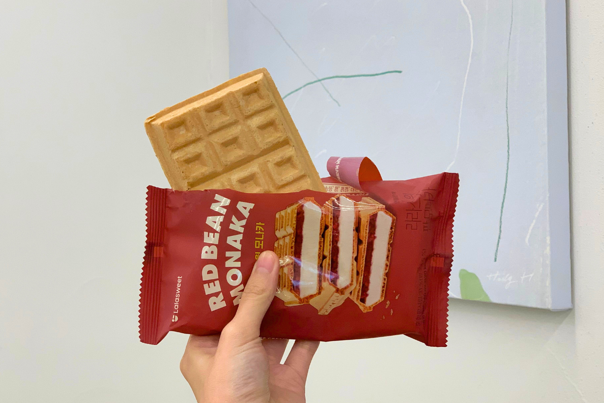 韓國便利店小食 LALASWEET低卡紅豆雪糕三文治