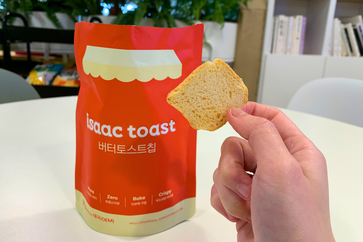 韓國便利店小食分享 ISAAC TOAST 牛油麵包脆片