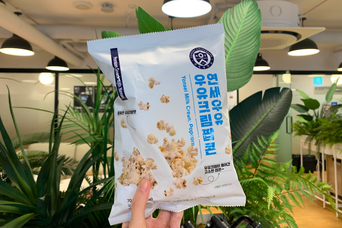 韓國最新小食分享 CU 延世牛奶味爆谷