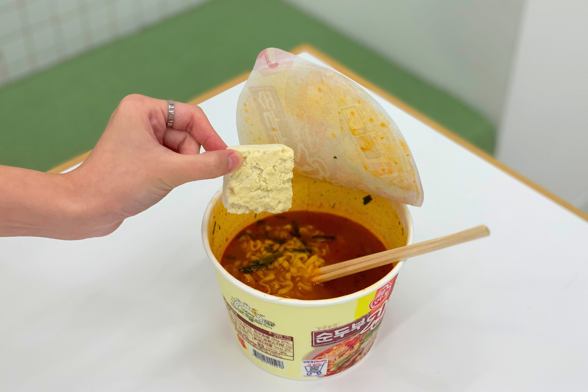 韓國便利店小食 韓國便利店新產品 CU 不倒翁嫩豆腐辣海鮮湯麵