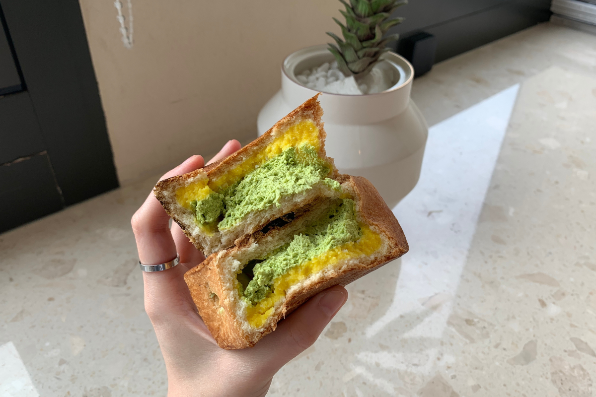 韓國最新小食分享 CU 三角抹茶吉士包