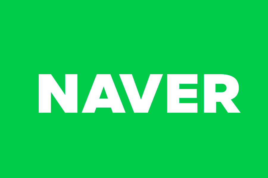Naver 簡介圖片，顯示為韓國最大入口網站的綠色背景上白色NAVER字樣。
