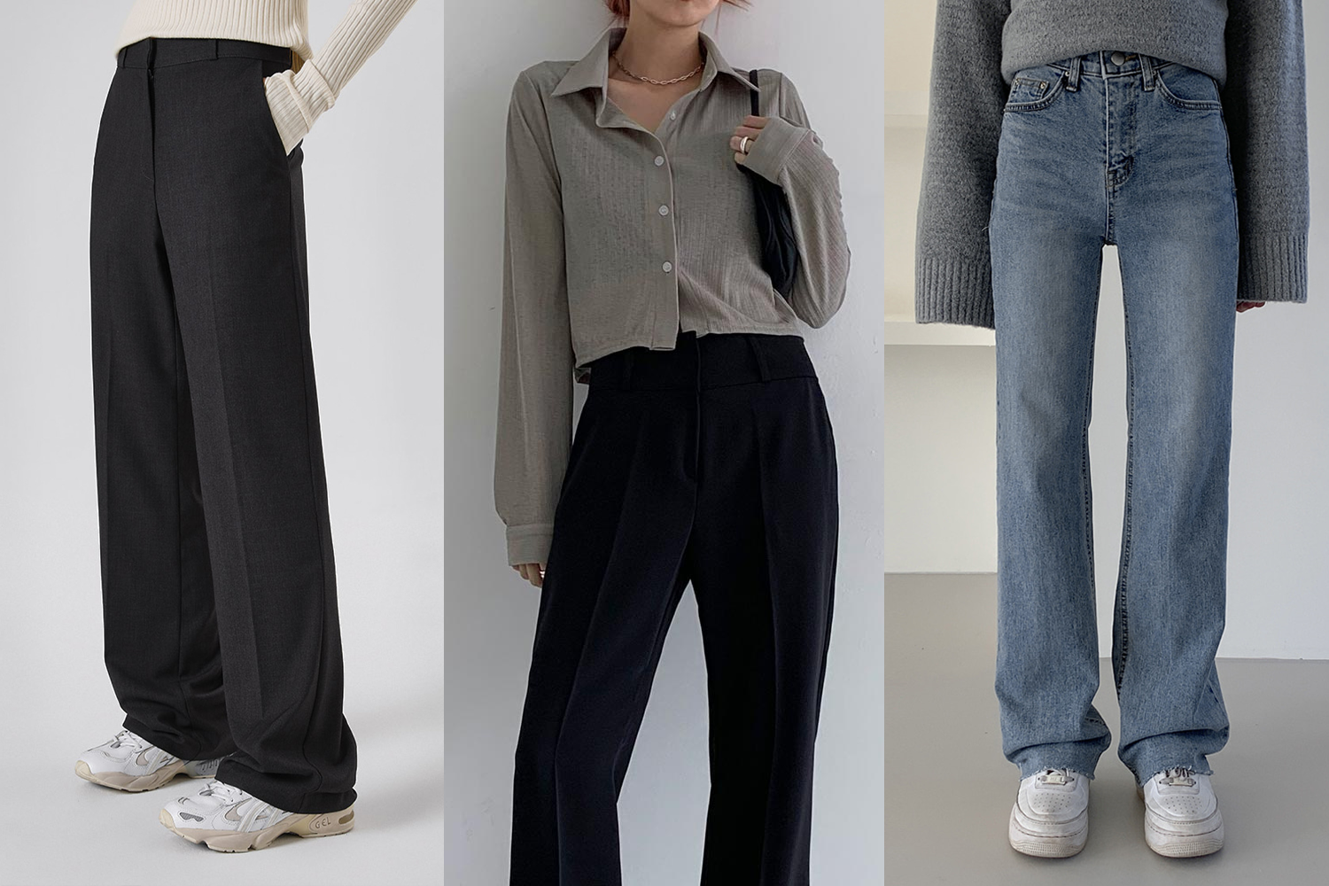 Các kiểu quần đa dạng ở BLACKUP, thương hiệu thời trang nổi tiếng cho phái nữ.