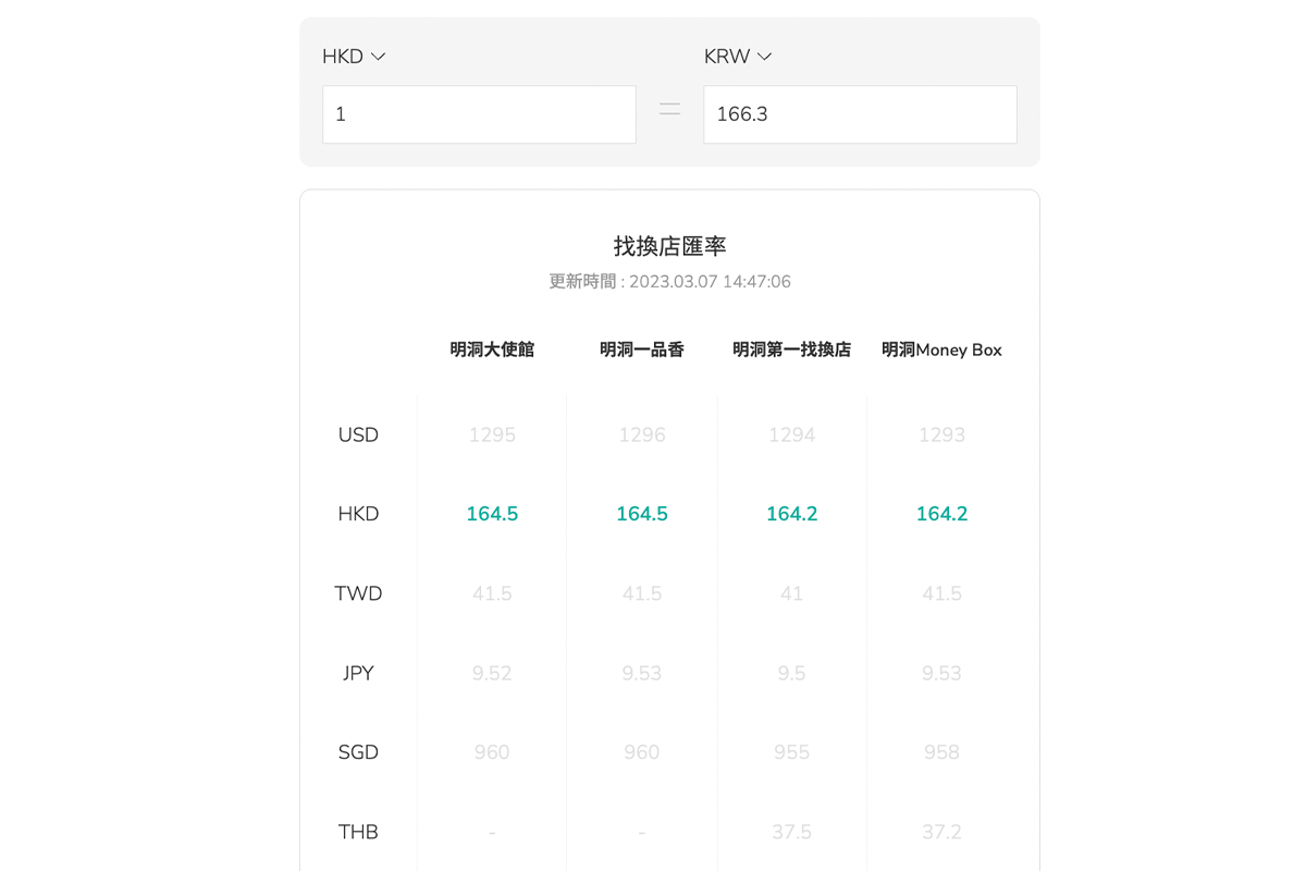 韓國找換店 首爾韓國換錢