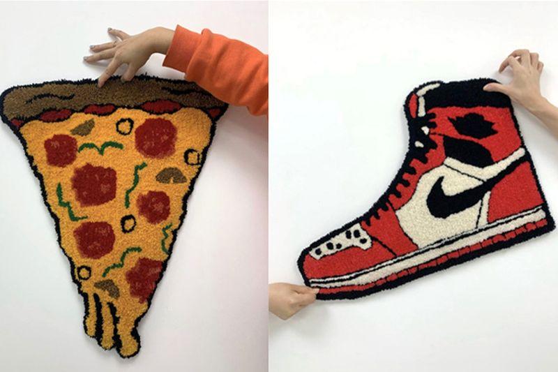 ผลงานศิลปะปักพรมที่ทำเสร็จจากคลาสเรียน Tufting ซึ่งเป็นของขวัญสุดพิเศษเพื่อระลึกในวันวาเลนไทน์ในเกาหลีใต้