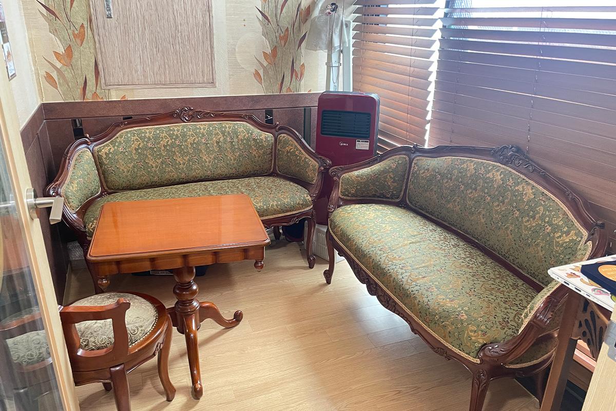 Luxurious consultation room with elegant decor at Happy Skin Myeongdong Spa.