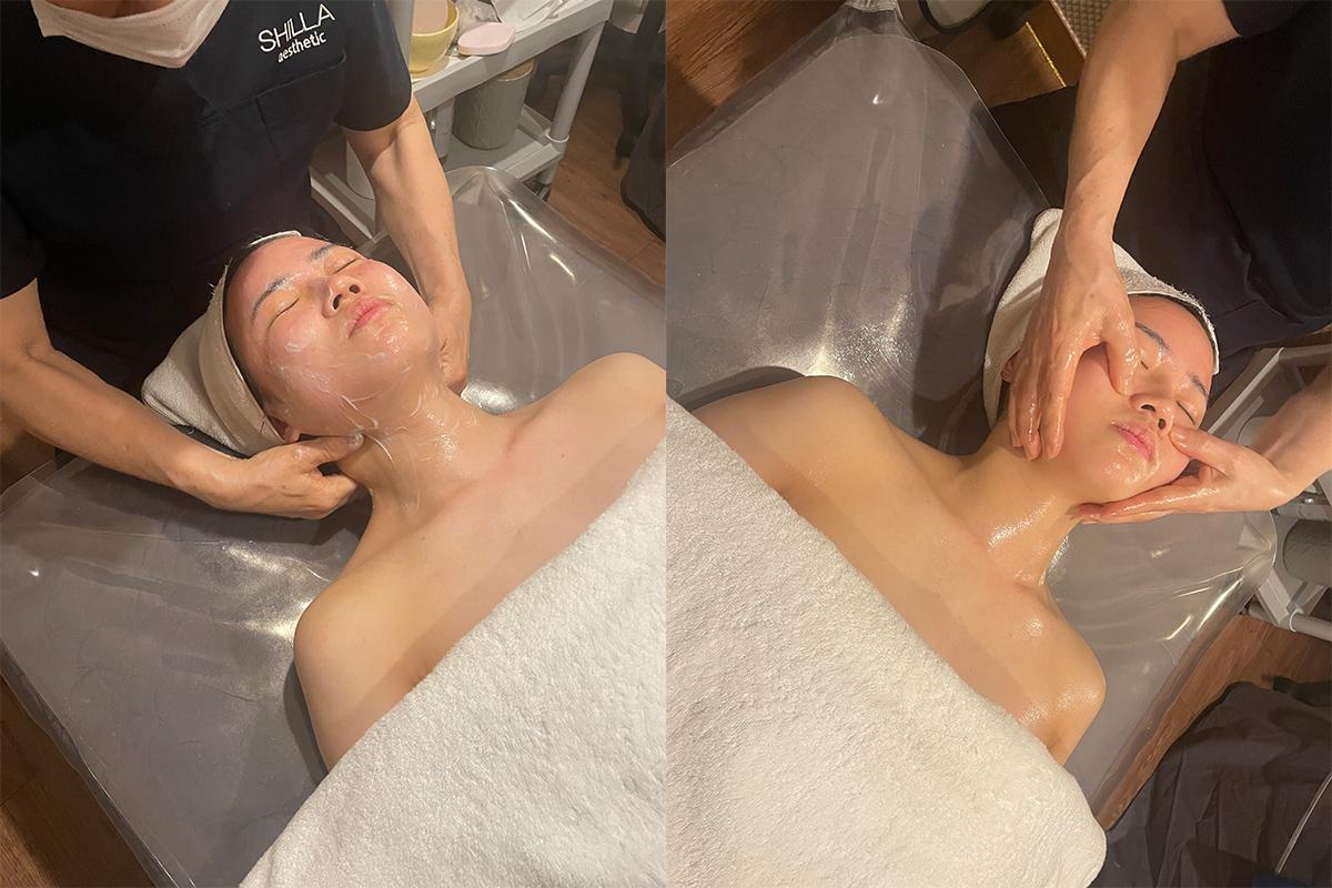 mát xa mặt tại SHILLA Esthetic, Myeongdong, Hàn Quốc