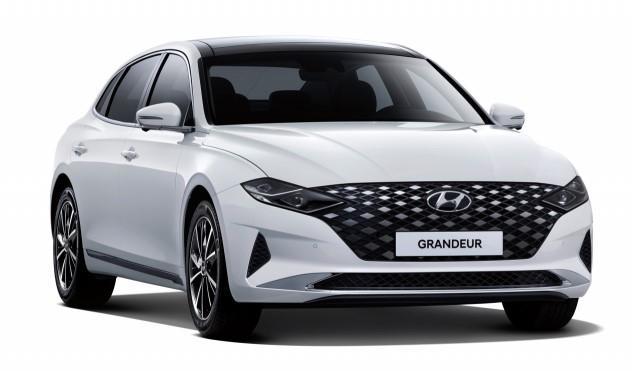 Hyundai GRANDEUR, ein High-End-Fahrzeug, verfügbar für Miete für ein luxuriöses Erlebnis auf Jeju Island.