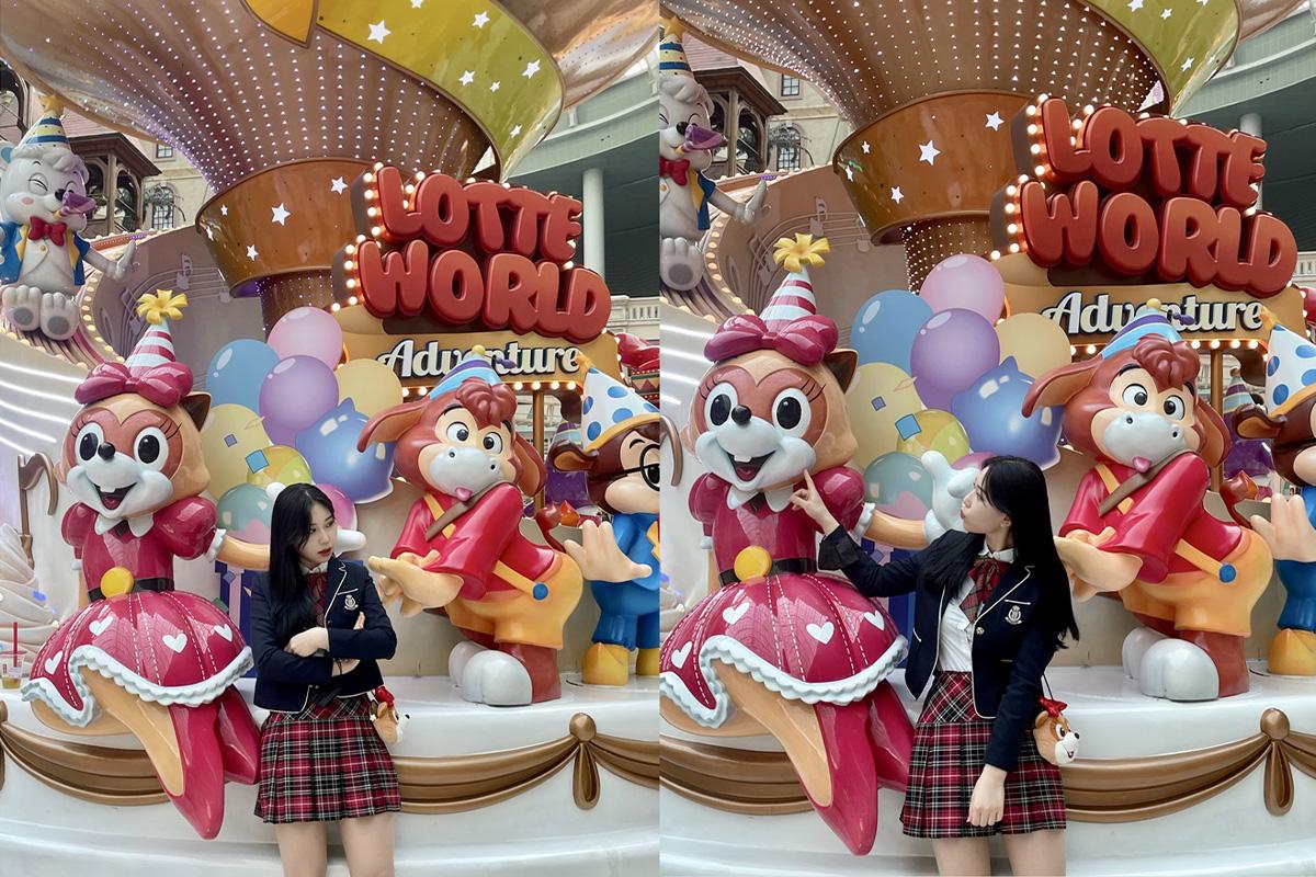 韓国旅行 韓国体験 韓国制服 ロッテワールド 蚕室 ソウル 韓国テーマパーク 韓国遊園地 ソウル制服 制服レンタル