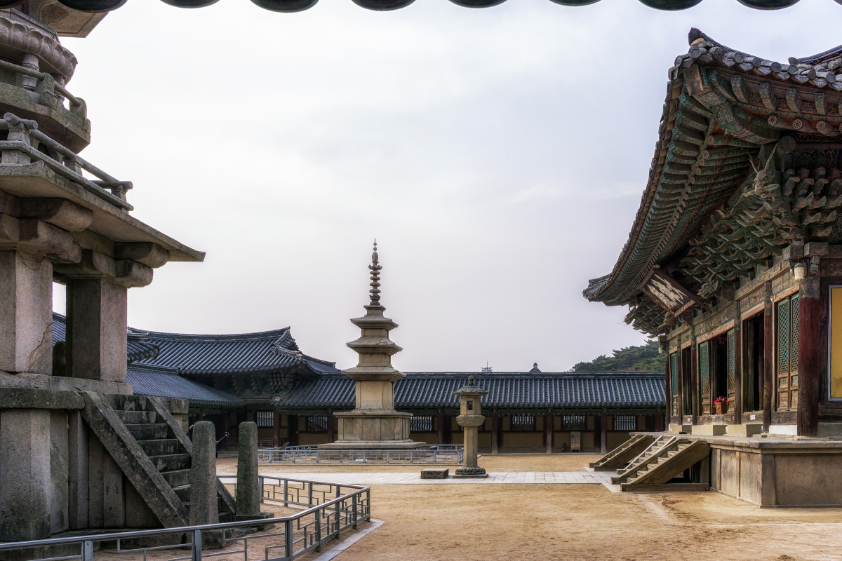 Chùa Bulguksa ở gyeongju, hàn quốc 