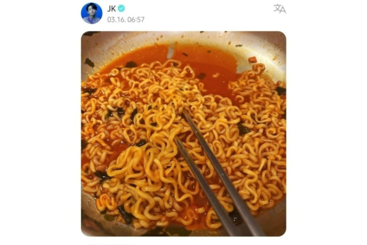 韓星推薦食物配搭 韓國偶像食譜 BTS 柾國 火浣熊麵