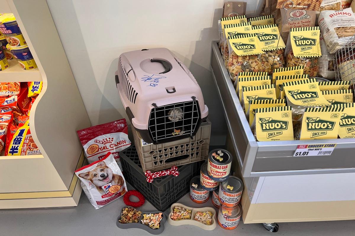 NCT CCOMAZ GROCERY STOREのスナックコーナー。カラフルで楽しい撮影スポット。