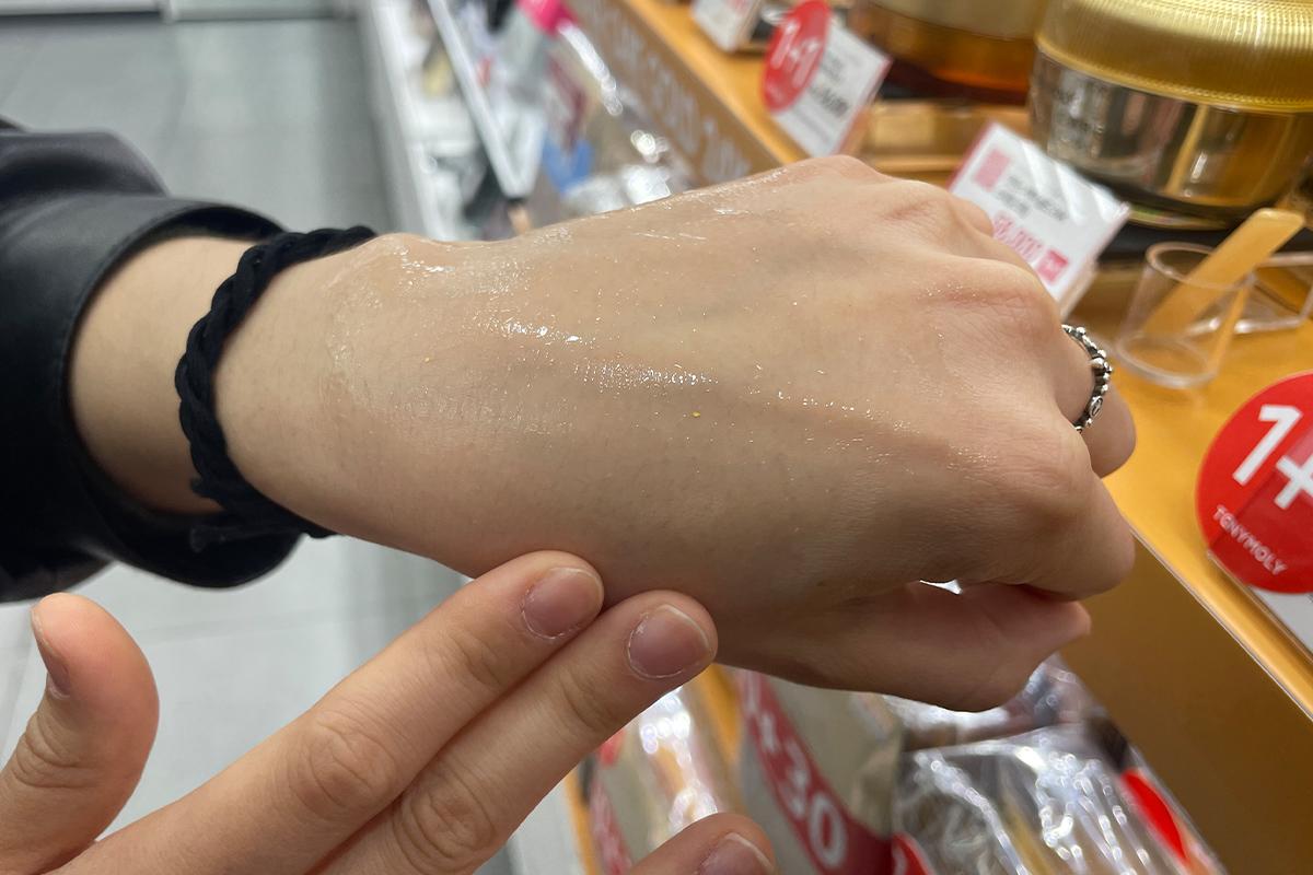 Intense Care Gold 24K Snail Cream-ийн туршилтын үр дүн, гар дээр туршсан байдал.