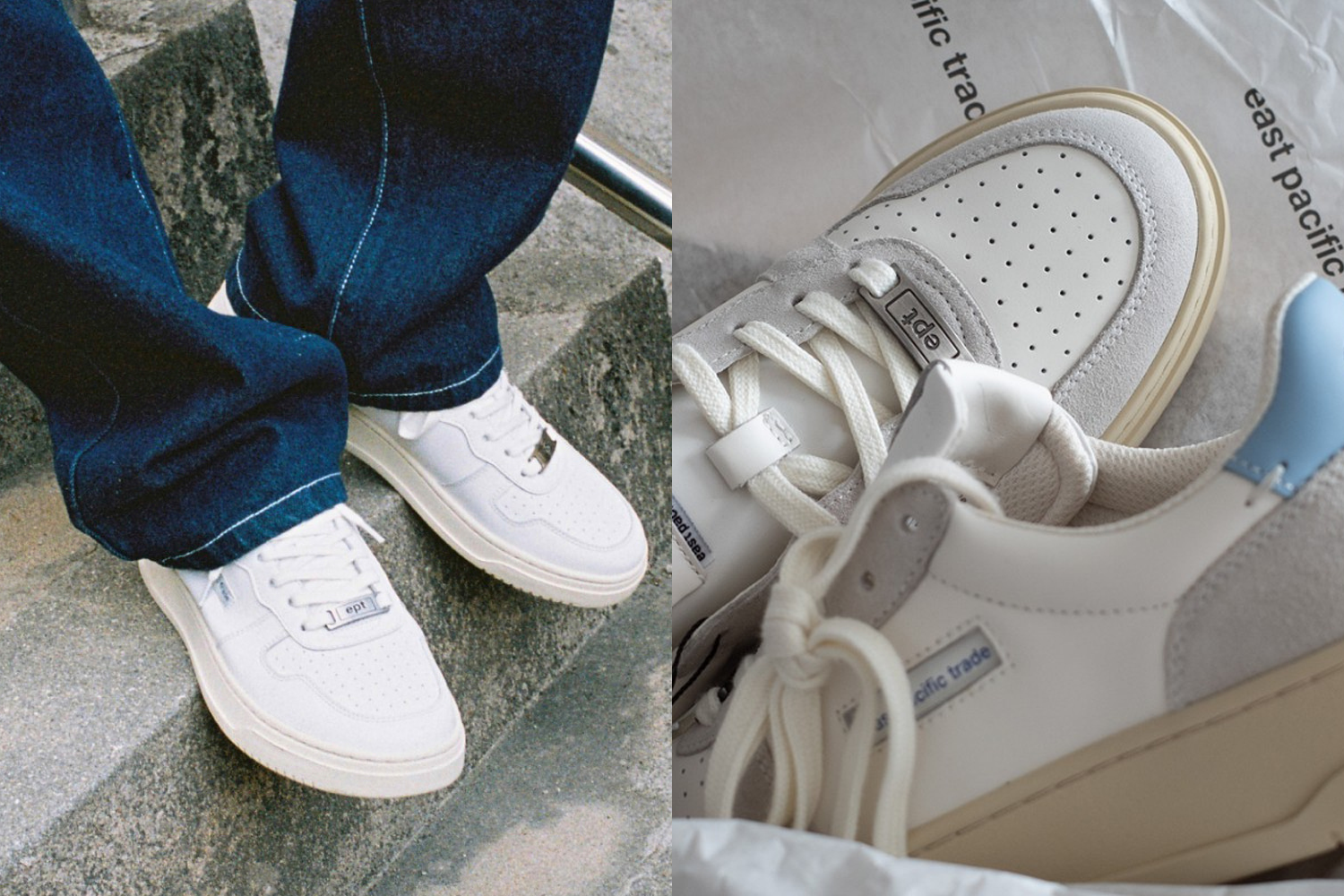 白色EPT Court运动鞋，着重舒适与实用性，适合多种场合与穿搭。