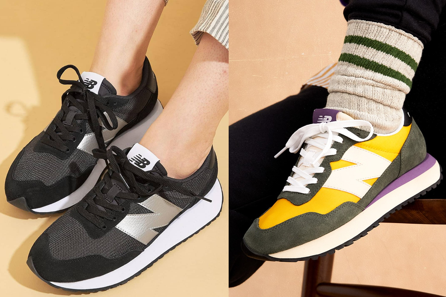 New Balance MS237运动鞋，强调皮革质感，简约而经典的设计，适合日常穿搭。