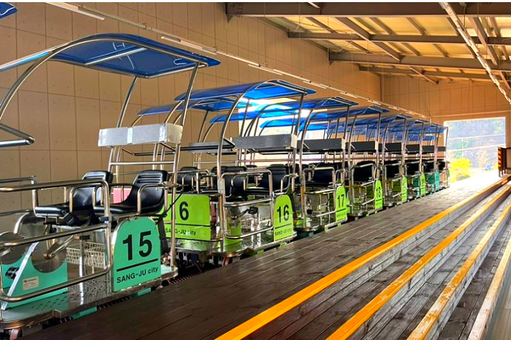 Trải nghiệm xe đạp trên không ở Sangju, Hàn Quốc