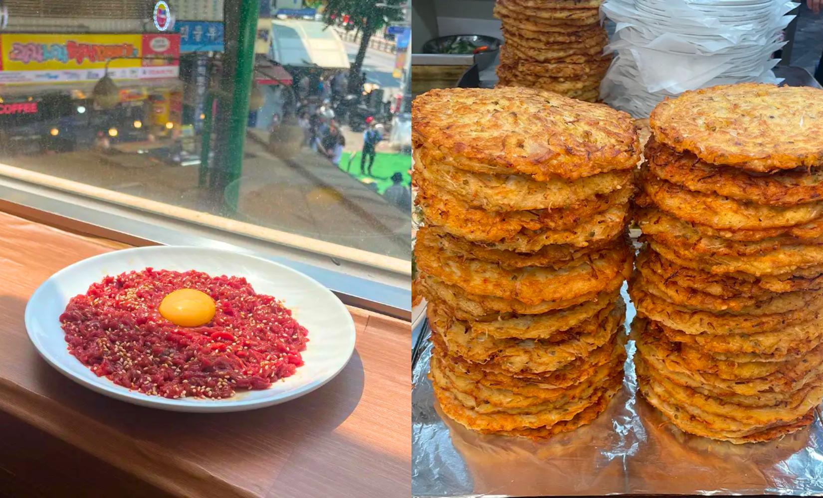 Changshin Yukhoe 4: Nhà hàng gỏi và bánh jeon ngon nổi tiếng ở chợ Gwangjang