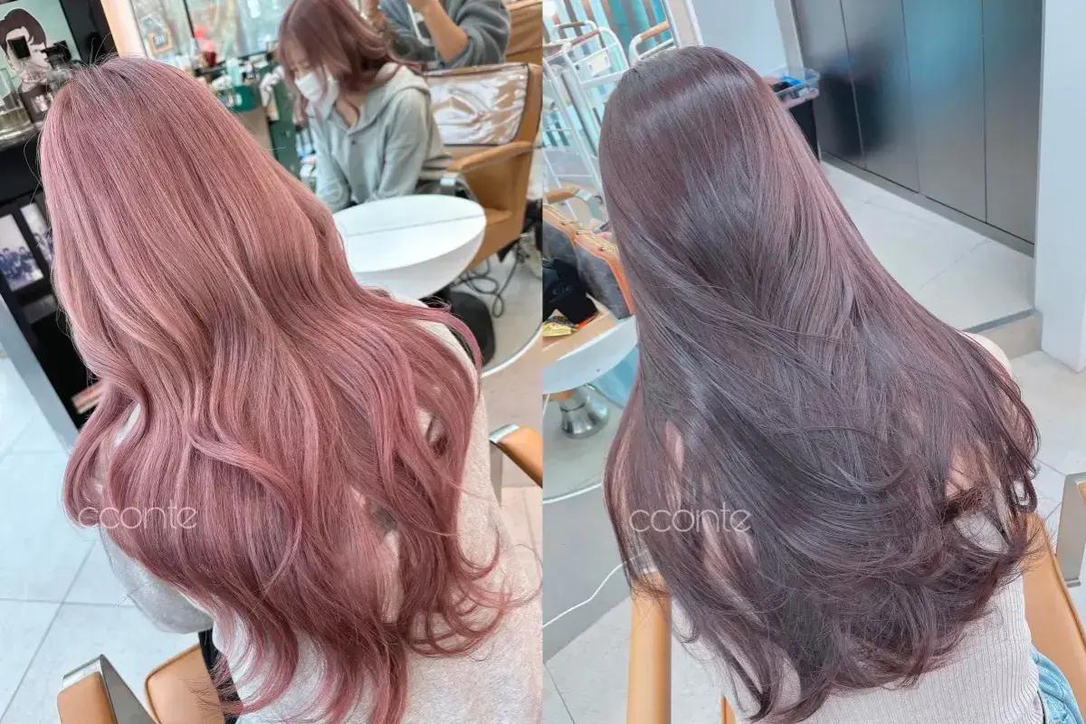 パーソナルカラー診断の結果をもとに韓国美容室でヘアカラーを相談するイメージ