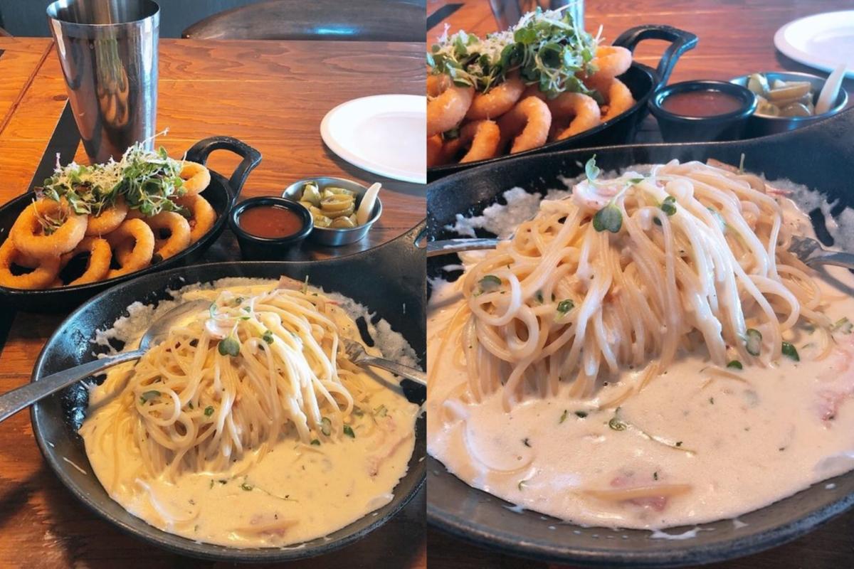 A Cut Steakの料理を楽しむテーブル。ここで味わうことができる美食の一端が垣間見られます。